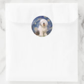 星空の夜 – 旧英語6 ラウンドシール (バッグ)