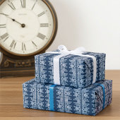 星空の夜 – 未来的抽象芸術アートネイビーブルー ラッピングペーパー