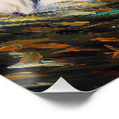 星空の夜 – 素晴らし Pyrenees Puppy Dog 003 - ポスター (コーナー)