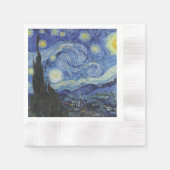 星空の夜 縁ありカクテルナプキン (正面)