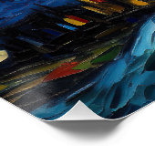 星空の夜 – 縁どコリードッグ001 - Qian wa ポスター (コーナー)