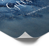 星空の夜 | 銀のカードとギフトの看板 ポスター (角)