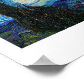 「星空の夜」 1889年ビンセント・ヴァン・ゴッホ ポスター (角)