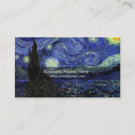 星空の夜，1889，ビンセント・ヴァン・ゴッホ 名刺