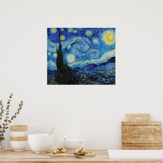 星空の夜(1889) ポスター (キッチン)