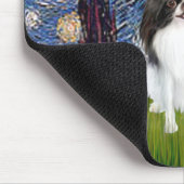 星空の夜 – 2つのチ日本のン(BW) マウスパッド (コーナー)