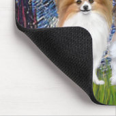 星空の夜 – 2つのパピヨン マウスパッド (コーナー)