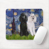 星空の夜 – 2つの標準的なプードル マウスパッド (マウス)