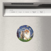 星空の夜 – Chow Chew （クリーム） マグネット (インサイチュ (食洗機))