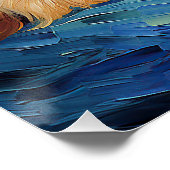 星空の夜 – Goldendoodle Dog 003 - Qian wan ポスター (コーナー)