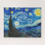 星空の夜 | Vanゴッホ | ジグソーパズル<br><div class="desc">The Starry Nightオランダの印象派の画家Vincent van絵画 ゴッホの油・オン・キャンバス作品。1889色彩の鮮やか年6月、日の出直前のサン・レミー・ド・プロヴァンスにある彼の庇護室の東向きの窓から見える景色と、想像上の村の追加を描く。</div>