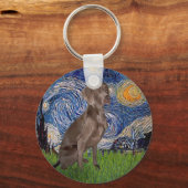 星空の夜 – Weimaraner (Z) キーホルダー (正面)