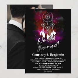 星空の夢キャッチャー 結婚式の披露宴の写真 招待状