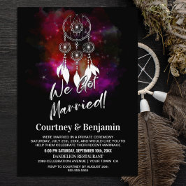 星空の夢キャッチャー 結婚式の披露宴パーティー 招待状