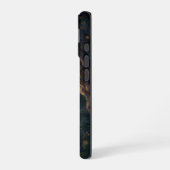 星空の天の川の下の孤狼 iPhone 16ケース (左側面)