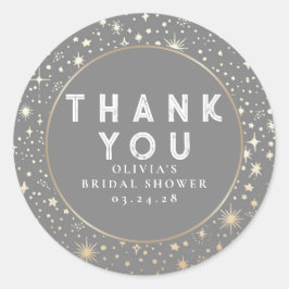 星空の天空ありがとう ラウンドシール