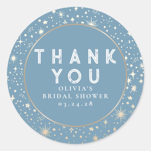 星空の天空ありがとう ラウンドシール (正面)