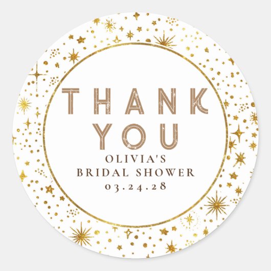 星空の天空ありがとう ラウンドシール (正面)