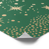 星空の天空の結婚歓迎サイン ポスター (角)