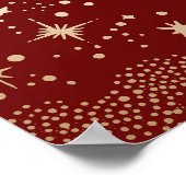 星空の天空の結婚歓迎サイン ポスター (角)