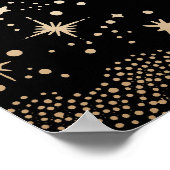 星空の天空の結婚歓迎サイン ポスター (角)