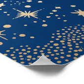 星空の天空の結婚歓迎サイン ポスター (角)