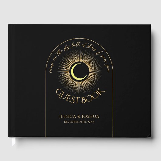 星空の太陽の月のアーチ私はあなたを見た ゲストブック (正面)