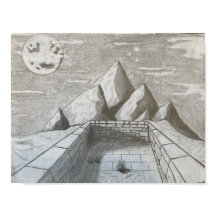 星空の山夜景ポスター - ファンタジー