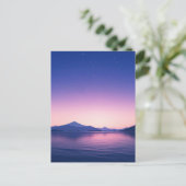 星空の山湖の静寂 ポストカード (スタンド正面)