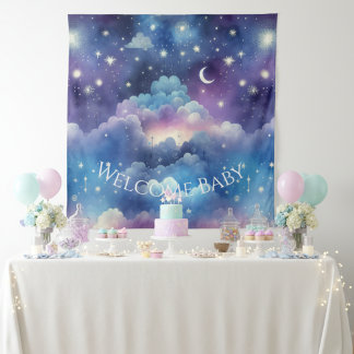 星空の採用シャワー背景 タペストリー