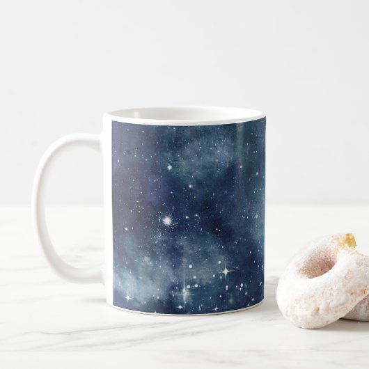星空の星々の星空の星空の星々の宇宙 コーヒーマグカップ (ドーナツ)
