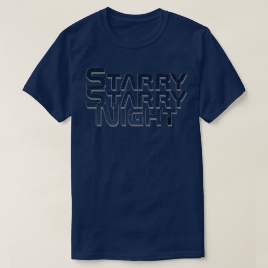 星空の星の夜 Tシャツ (デザイン正面)