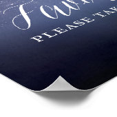 星空の星の好意サイン ポスター (角)