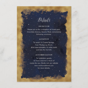 星空の星の詳細結婚カード エンクロージャーカード