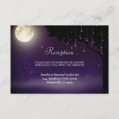 星空の星空の夜の木のストリングライト結婚ズ エンクロージャーカード (正面)