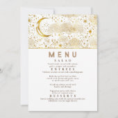 星空の星空の夜の結婚月のメニュー 招待状 (正面)