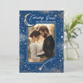 星空の星空来の夜の写真妊娠 案内状 (スタンド正面)