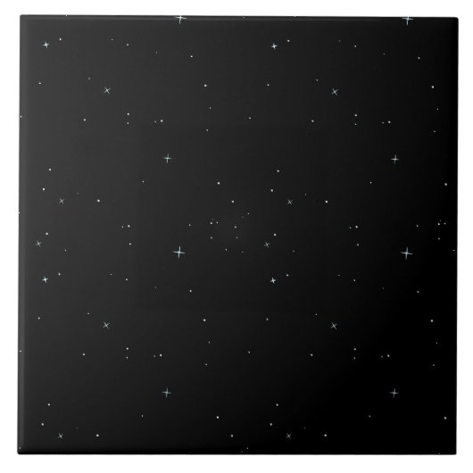 星空の暗い夜の空 タイル (正面)