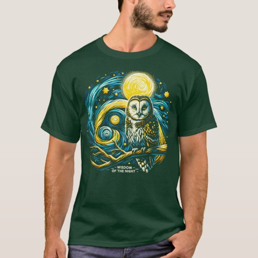 星空の梟1 Tシャツ (正面)
