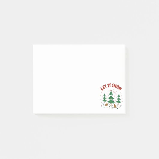 星空の森のクリスマス 森のウサギ ポストイット (正面)