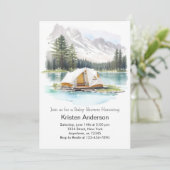 星空の森の冒険が赤ちゃんのシャワーを待つ 招待状 (スタンド正面)