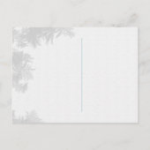 星空の森の夕べ結婚式の日付を保存 案内ポストカード (裏面)