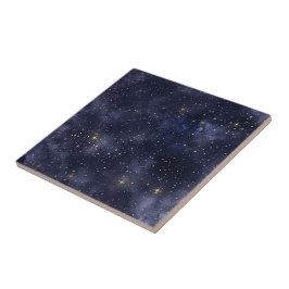 星空の水彩画 タイル