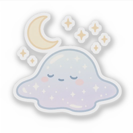 星空の水溜りの粘液 シール (正面)