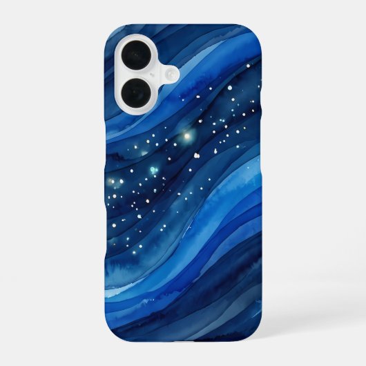 星空の深海水彩 iPhone 16ケース (裏面)