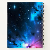星空の渦巻き名前をカスタムする ノートブック (裏面)