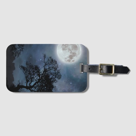 星空の満月 ラゲッジタグ (正面横)
