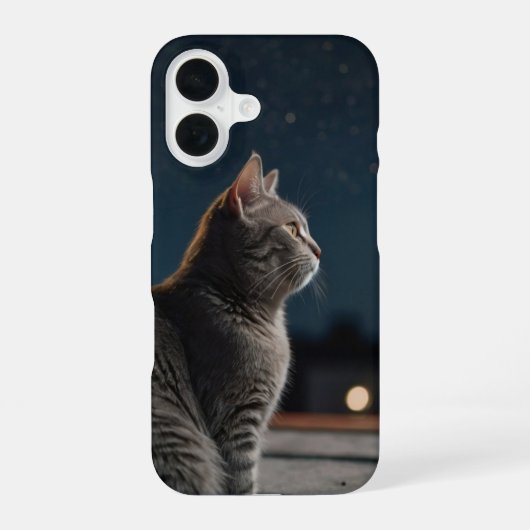 星空の猫 iPhone 16ケース (裏面)