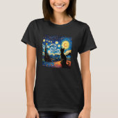 星空の猫 Tシャツ (正面)
