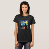 星空の猫 Tシャツ (正面フル)
